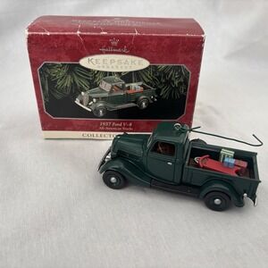 1998 Hallmark Keepsake Ornament 1937 Ford V-8 4th in All-American Trucks Series